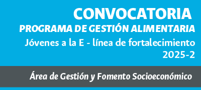 Convocatoria Pública: Jóvenes a la E Línea de fortalecimiento segunda convocatoria (JE 2). 